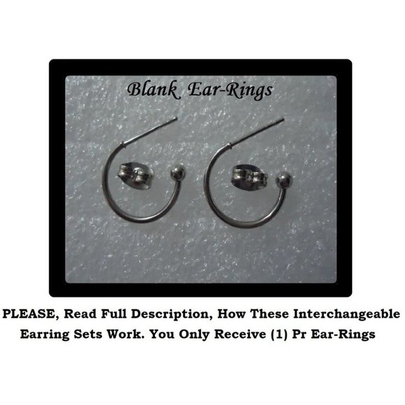 5/$20 Mickey&Minnie Infused Glass Interchangeable Charm Earrings-5 Pairs in Set - Picture 3 of 4